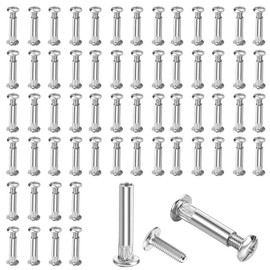 Cupboard Joining Bolts, 60PCS Φ5mm Furniture Connecting Screws Bolts, Connecting Bolt with M4 Screws, Cupboard Joining Fixings Bolt Screw for Cabinet Furniture Connector(31-40mm)