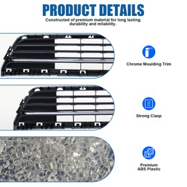 New Front Bumper Grille Lower Assembly Compatible with 2017 Continental, Black Mesh Grill Cover Guard Replace# GD9Z17K945A