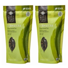 Yamamotoyama Pack of 2 Japanese Yamamotoyama Genmaicha Green Tea w/ Roasted Rice Sorghum Seed