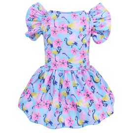 CuteBone Frilly Dog Dress Princess Puppy Birthday Dresses with Ruffled Sleeves Cat Clothes Outfit for Small Dogs Girl Pet Apparel FX10L