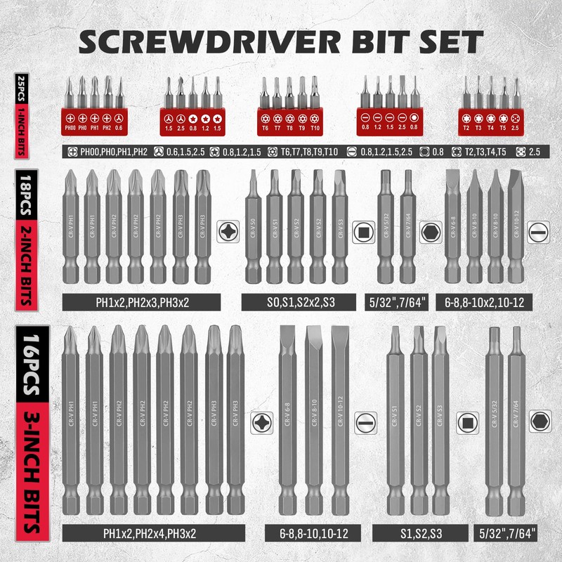 260-Piece Ultimate Precision Screwdriver Bit Set, Premium Security Bit Set