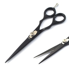 Professional Barber Scissors Kit 6'' Black Hair Cutting Hairdressing Styling Single Thinning Shears Salon Comb