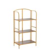 Crofy Crofy No Assembly Folding Bookshelf for Living Room, 3