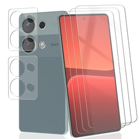 Cmiuubrer 3+2 Pack Tempered Glass for Xiaomi Redmi Note 13 Pro 5G/Poco X6 5G 6.67" Screen Protector with Camera Lens Protector, 9H Hardness, Screen Protector for Redmi Note 13 Pro 5G/Poco X6 5G 6.67"