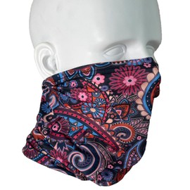 CUBATTY Face Mask, Face Cover, Neck Guard, UV Protection, Thin, Balaclava, Camouflage, Bandana, Versatile, Headwear, Survival Game, Bicycle, Cycling, Outdoor Use, S360-red, Free size