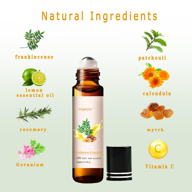 2 Pack Frankincense & Myrrh Essential Oil Blend Oils Roll