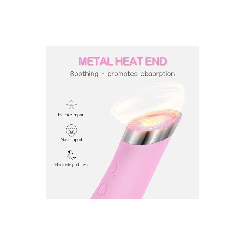 Rechargeable Silicone Facial Cleansing Brush with Heat Massage