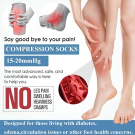 Rfirady Compression Socks for Women & Men Circulation 20-30 mmHg. 3 Pairs Running Socks with Gradient Compression, Best Support with Small Storage Bag for Nurses, Running, Hiking, Recovery, Cycling, Travel (4 Balck, XXL)