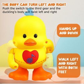 Afenau Dancing Duck Toy For Kid, Dancing Duck Baby Toys, Dancing Yellow Duck with LED Light and Music, Musical Dancing Duck, Dancing and Singing Musical Duck, Early Educational Toy Gift For Kids