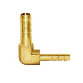 Joywayus Reducer Elbow 1/4" to 1/8" Hose Barb 90 Degree L Right Angle Union Brass Fitting Water/Fuel/Air