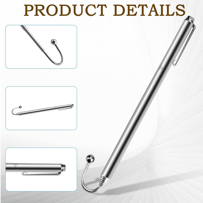 3' Telescoping Wire Reacher Pole, 36 Inch Extended Length, Collapsible