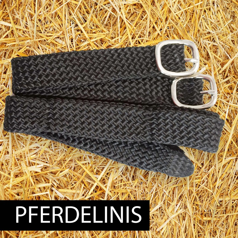 Pferdelinis Spur Straps in Black, Pack of 2 for Spurs,