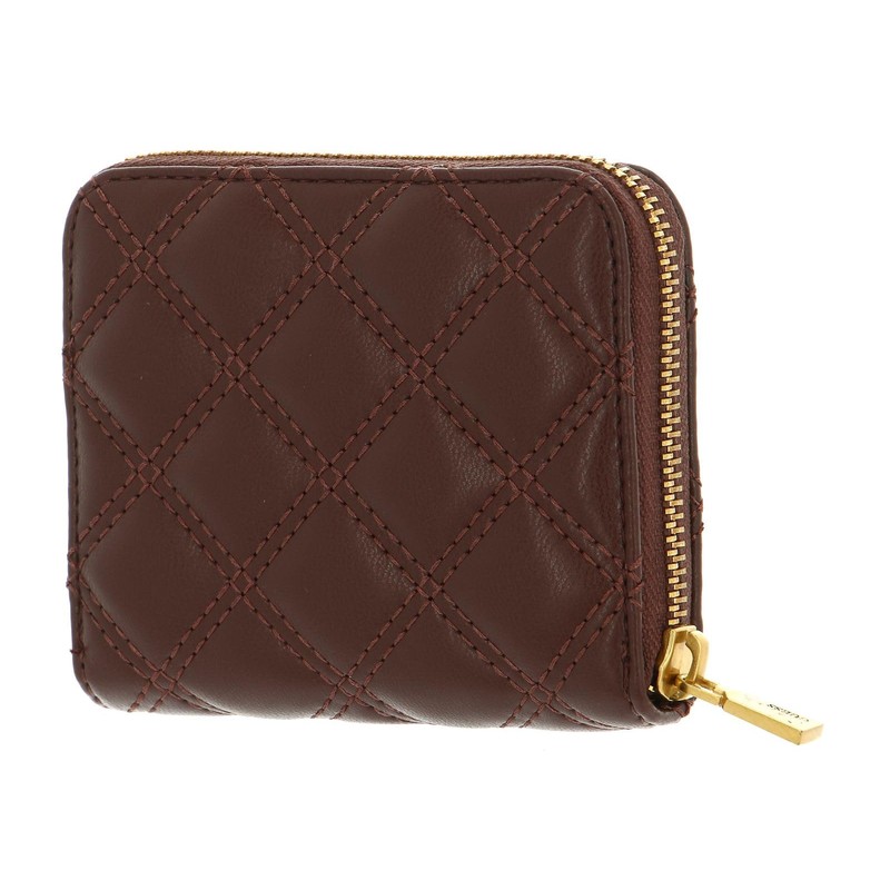 GUESS Giully SLG Small Zip Around Wallet Burgundy, burgundy, Modern