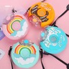 Doughnut Bottle 380ML Cute Leakage Proof Portable BPA Free Silicone