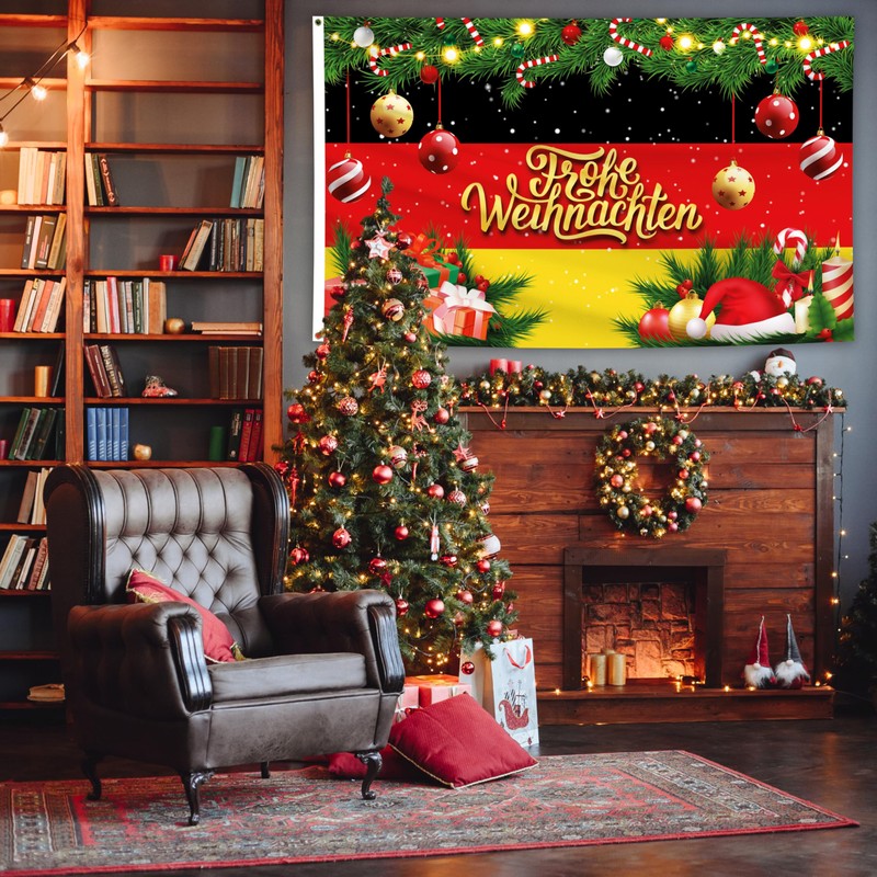 Germany Christmas Flag 90 x 150 cm with Eyelets -