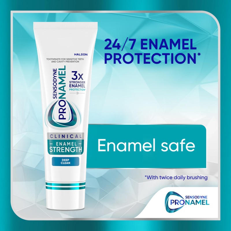 Sensodyne Pronamel Clinical Enamel Strength Toothpaste, Deep Clean, 2.3 oz