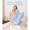 Restnature Cervical Pillowcase - Pillow Covers,Cooling Pillow Case with Hidden