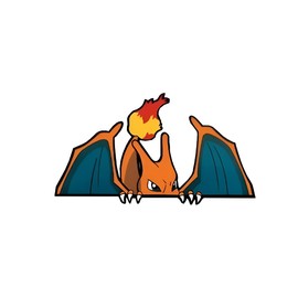 Magic Animals Monsters Evolutions Anime Decal Stickers for Cars Laptop Skateboard Wall Decor UV Resistant 5 in X 5.5 in (Orange Dragon)