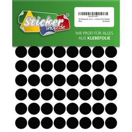 288, 20 mm, Black, PVC, Weatherproof, CODING DOTS CIRCLES DOTS Stickers