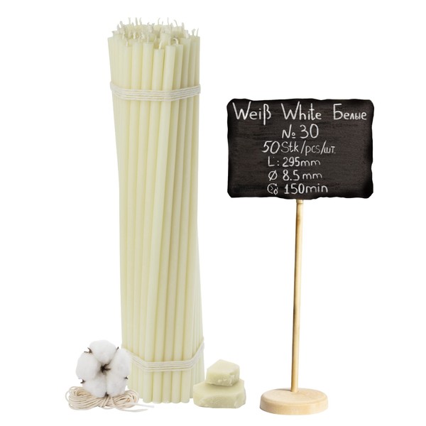 Diveevo Church Beeswax Candles No. 30-50 Pieces I High-Quality Ritual