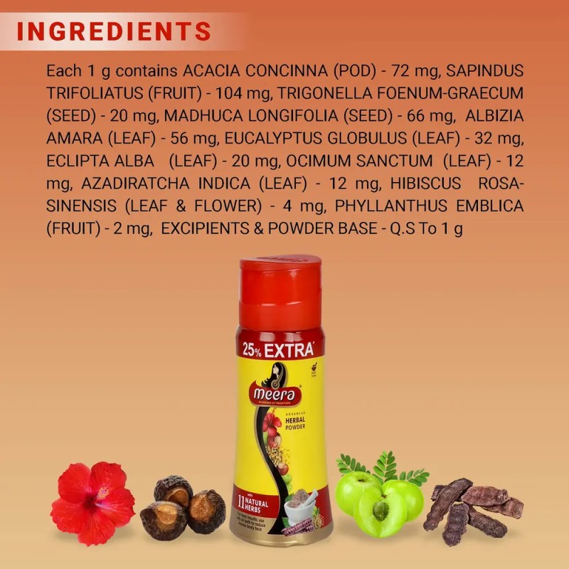 Jabón En Polvo Meera Advanced Herbal 150 G (150 Ml)