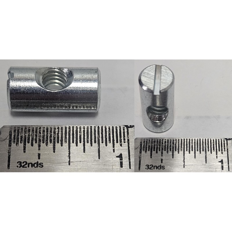 (12) Cross Dowels/Barrel Nuts - 1/4-20 20mm X 10mm Zinc-Plated