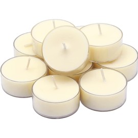 DEYBBY Scented Soy Tealights, Aromatherapy Soy Wax Candle Bulk|Clear Cup|12 Counts|Long Lasting|4 Hour Burn Time|Jasmine|for for Party and Home Decoration