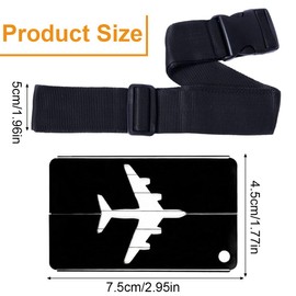 CPJJ Pack of 2 luggage strap strap, eye-catching luggage strap with luggage tag air travel, for quick identification luggage travel bag suitcase