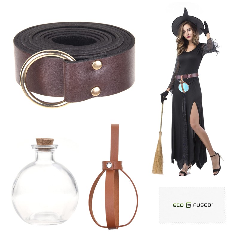 ECO-FUSED コスプレ ポーション ボトル ホルダー付き クリア 球形 魔法使い 魔女 コスチューム