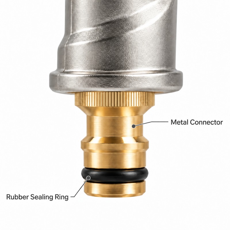 Heavy-Duty Metal Garden Hose Nozzle for Watering & Cleaning –