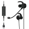 Elecom HS-EP101UNCBK Headset, USB Connection, Dual Mic Noise Reduction, Mute,