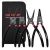 WISEUP Snap Ring Pliers Set Heavy Duty,4PCS-9 inch long Internal/External