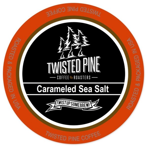 Twisted Pine Carameled Sea Salt Flavored Coffee, Single-Serve Cups for Keurig K-Cup Brewers, 24 Count