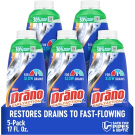 Drano Dual-Force Foamer Clog Remover, 17 oz (Pack of 5)
