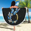 FreedomLook Infinity Butterfly Comfortable Rounded Beach Pool Picnic Towel Blanket