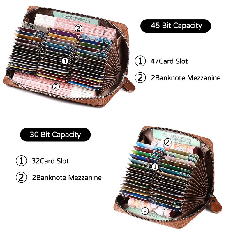 PORRASSO Card Bag Cowhide Wallet Men Coin Purse RFID Blocking