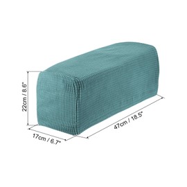 uxcell 4pcs Stretch Armrest Covers for Chairs/Sofas, Couch Arm Covers with Twist Pin, Furniture Protector Slipcovers for Sofa Chair Recliner Light Blue