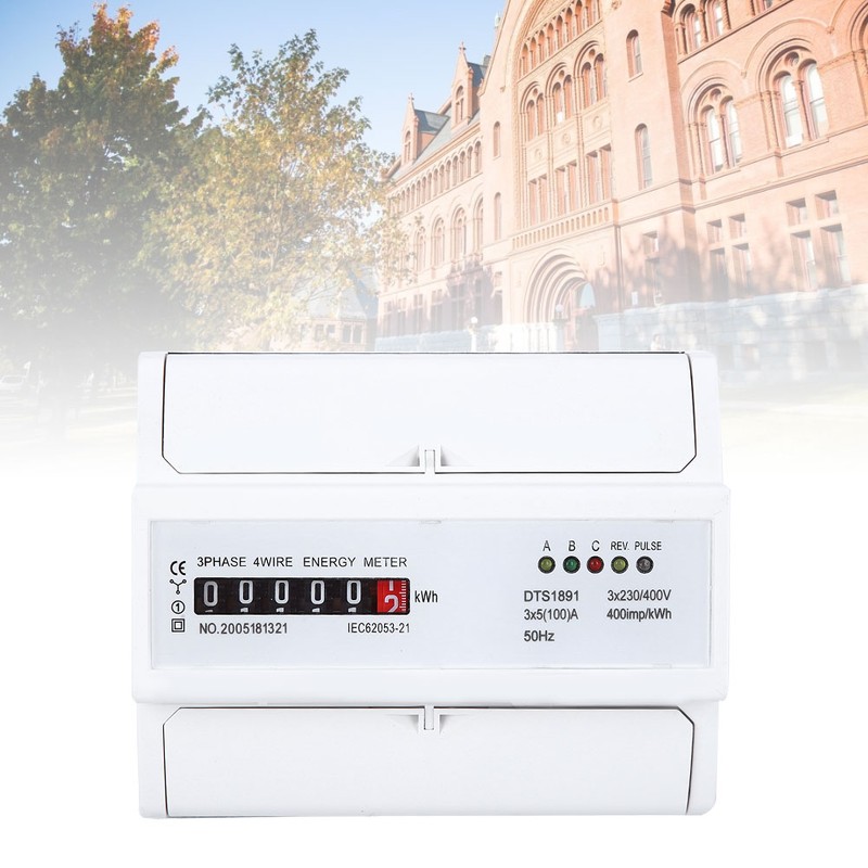 3 Phase 4‑Wire Meter DTS1891 High Accuracy 7P Counter Rail