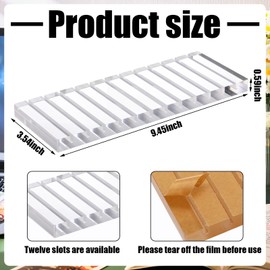 Marsui Greeting Card Display Stand 12 Slot Acrylic Card Display Rack Clear Postcard Holder Place Card Holder Greeting Card Display for Home Tabletop Photo Holder for Postcards Vendors Retail Office