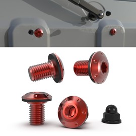 alumania Back Style Bolt Set Jimny Sierra [RED] Rear Spare Tire Less Rear Wiper Nut Included