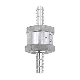 Amrxuts 6mm 1/4" Fuel Non Return One Way Check Valve Petrol Diesel Fuel Oil Water Aluminium Alloy