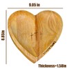 Sepnoic Prayer Bowl Heart Shaped, Prayer Bowl Wooden with Cross,