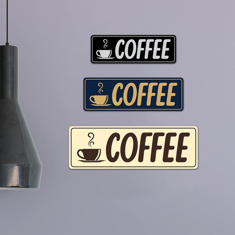 Signs ByLITA Standard Coffee Sign (Brushed Gold) - Large