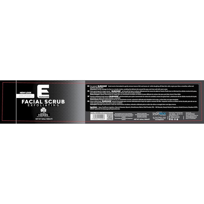Exfoliante facial natural E Elegance – 9 oz de hierbas