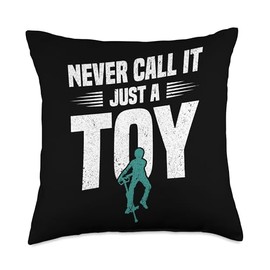 Pogo stick Never cal it a just a toy Throw Pillow