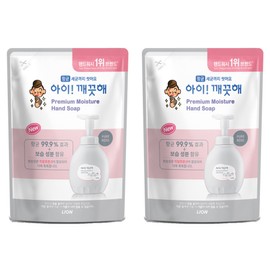 iClean Premium Moisture Hand Wash Pure Rose Refill, 400ml, 2 units / 아이깨끗해 프리미엄 모이스처 핸드워시 퓨어로즈 리필, 400ml, 2개