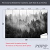 PYFFYP- Black Misty Forest with Pine Wallpaper murals for Bedroom（Not