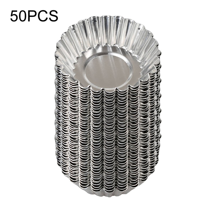 20/50pcs Egg Tart Mold Non Stick Baking Cups Heat Resistant