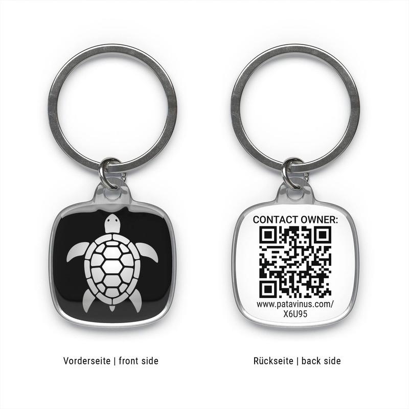 WERTSACHEN ABSICHERN: 1x Batterieloser QR-Code Anhänger inklusive App für Apple