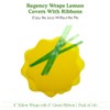 Regency Wraps Lemon Wraps Lemon Covers, Yellow with Green Ribbon,